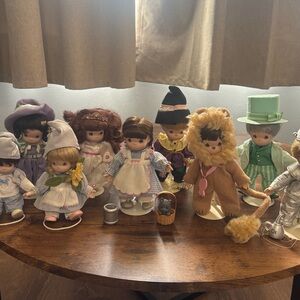 Precious Moments Wizard of oz Ashton Drake Doll Lot of 9 Porcelain Vintage